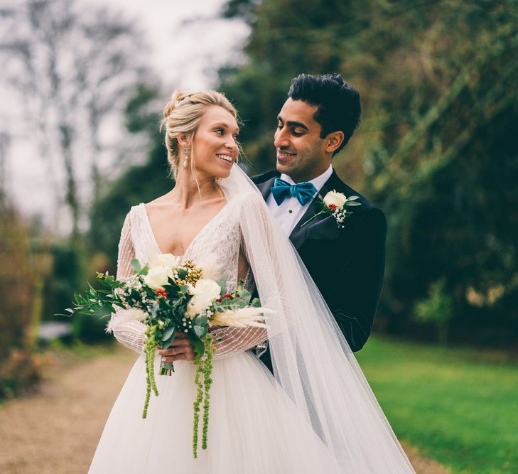 Intimate Christmas wedding at The Great Tythe Barn by Rob Tarren Photography