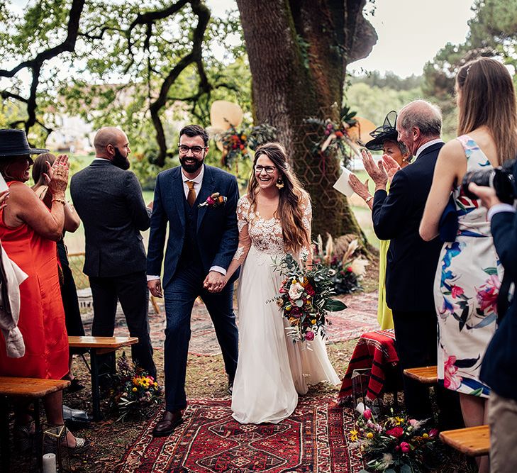 Moroccan themed wedding decor for outdoor ceremony