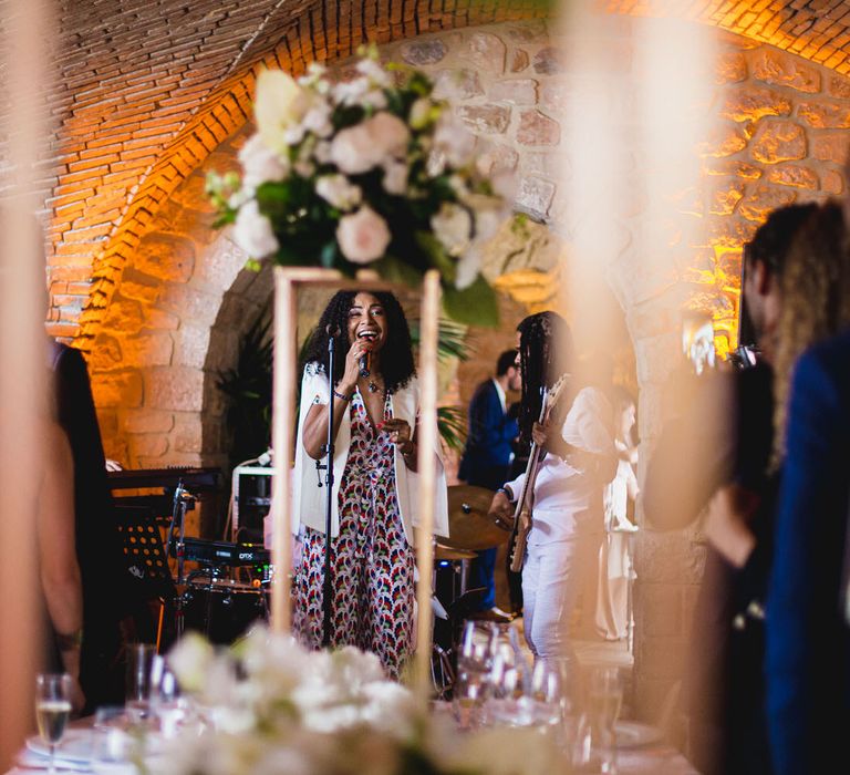 The reception took place at Chateau de Cassis in South of France