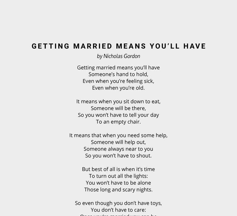 Getting Married Means You'll Have