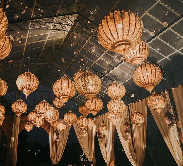 Moroccan lanterns wedding decor 