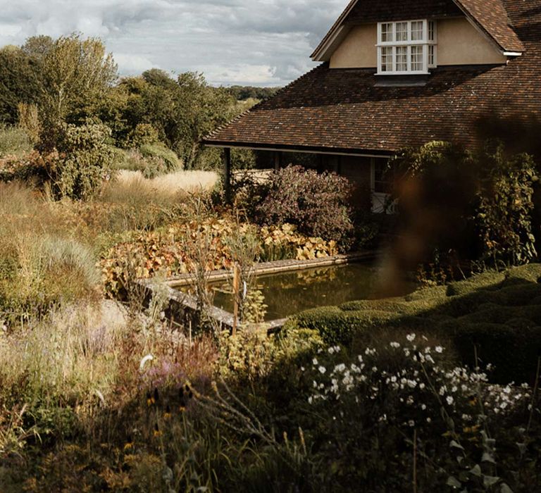 The grounds of Bury Court Barn, one of the best barn wedding venues 