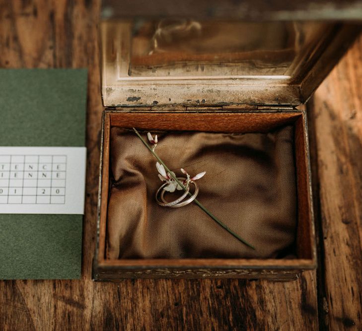 Ring box with wedding bands 