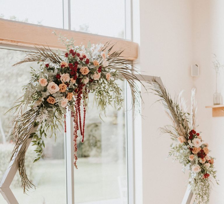 Wooden hexagon altar frame at Millbridge Court 