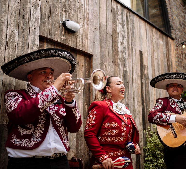 Mariachi band plays at the 100 Barrington for wedding reception