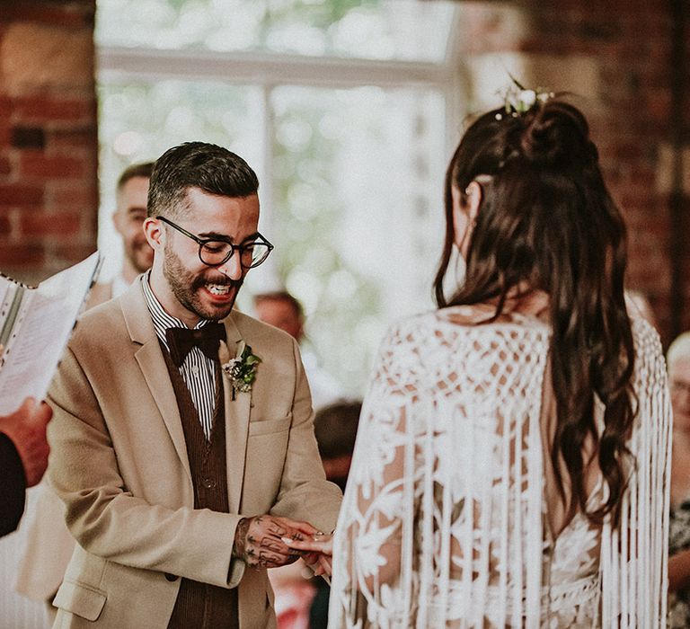 Bride & groom during wedding ceremony