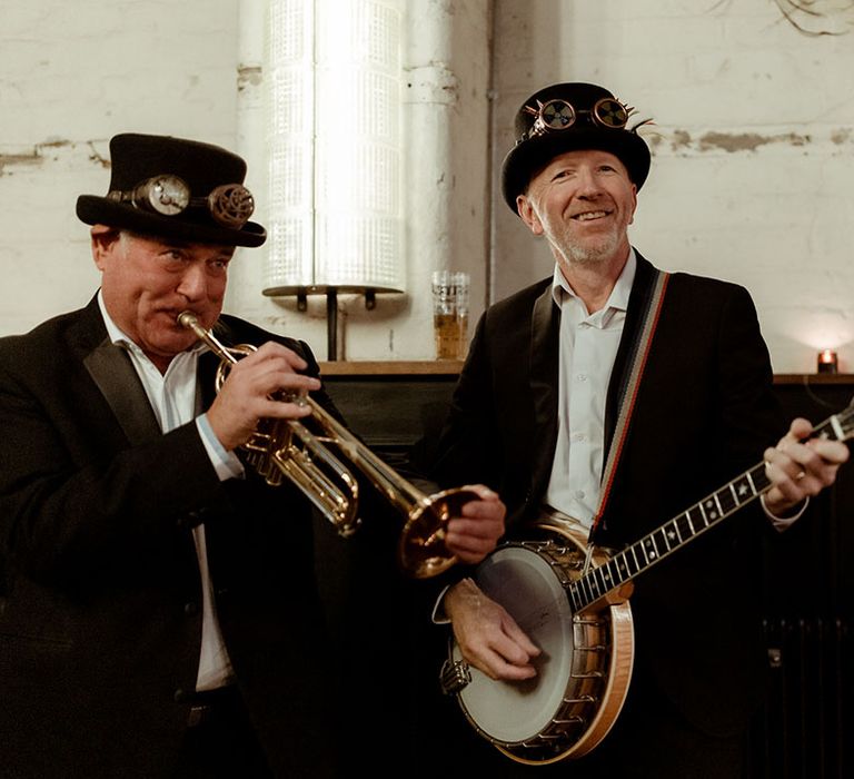 Band plays on wedding day 