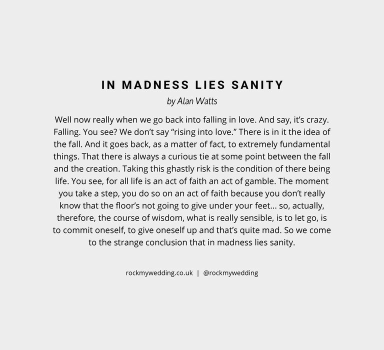 in madness lies sanity alan watts