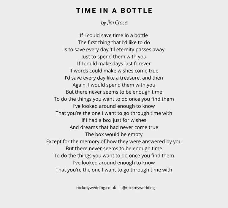 Time In A Bottle by Jim Croce 