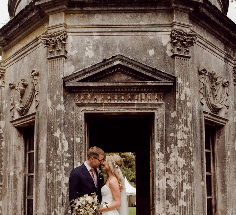 Bride and groom at Larmer Tree Gardens Wedding