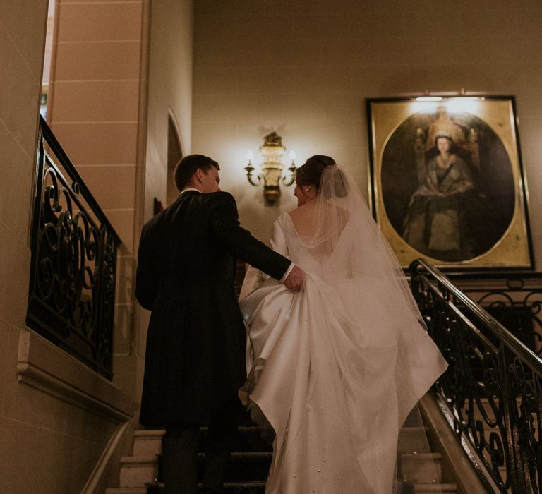 Bride and groom at Royal Automobile Club Wedding