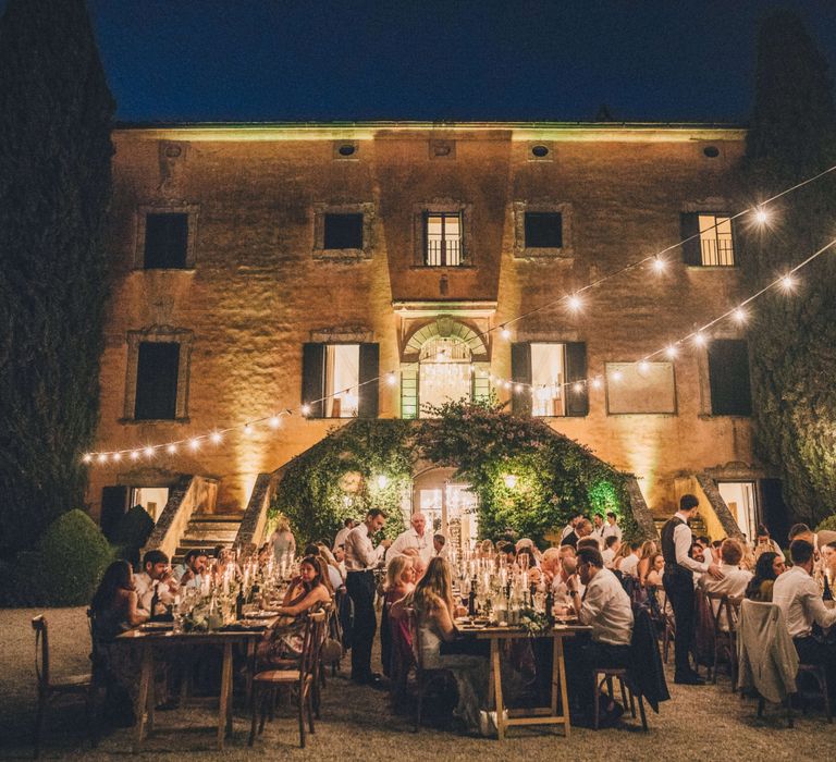 Intimate Outdoor Tuscany Italy Wedding