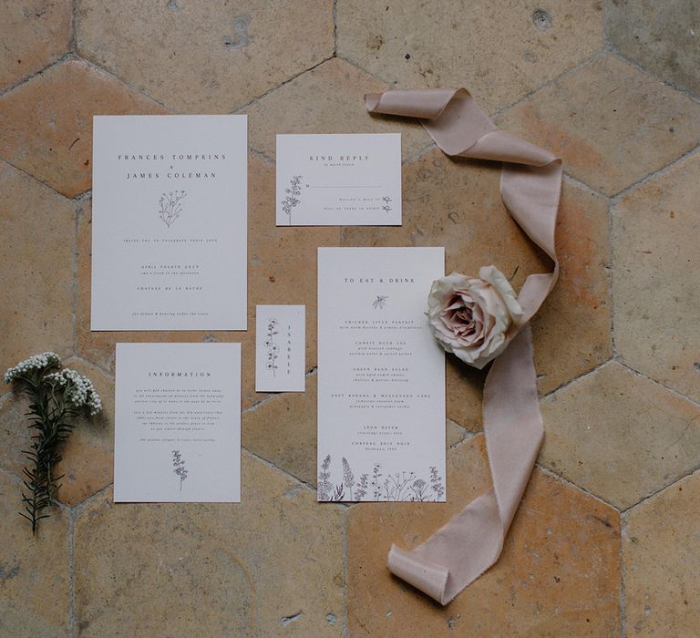 Wedding stationery by Pale Press London