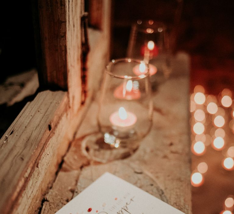 Salt, pepper and spice wedding invitations with herbs and spices sprinkled inside