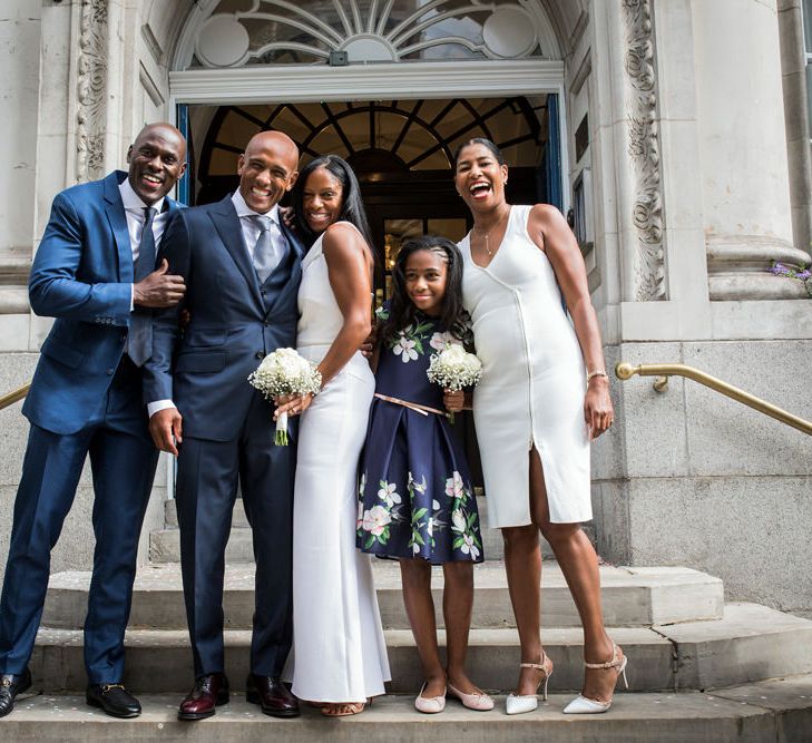 Intimate wedding at Chelsea Town Hall with Bride, Groom, Daughter and two witnesses