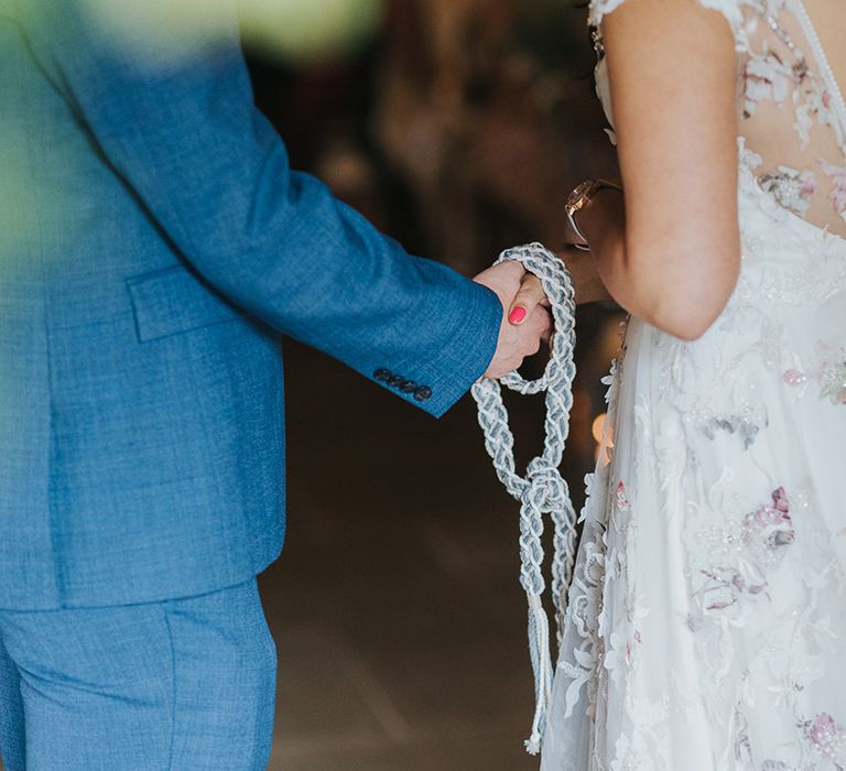 handfasting wedding ceremony at The Tithe Barn