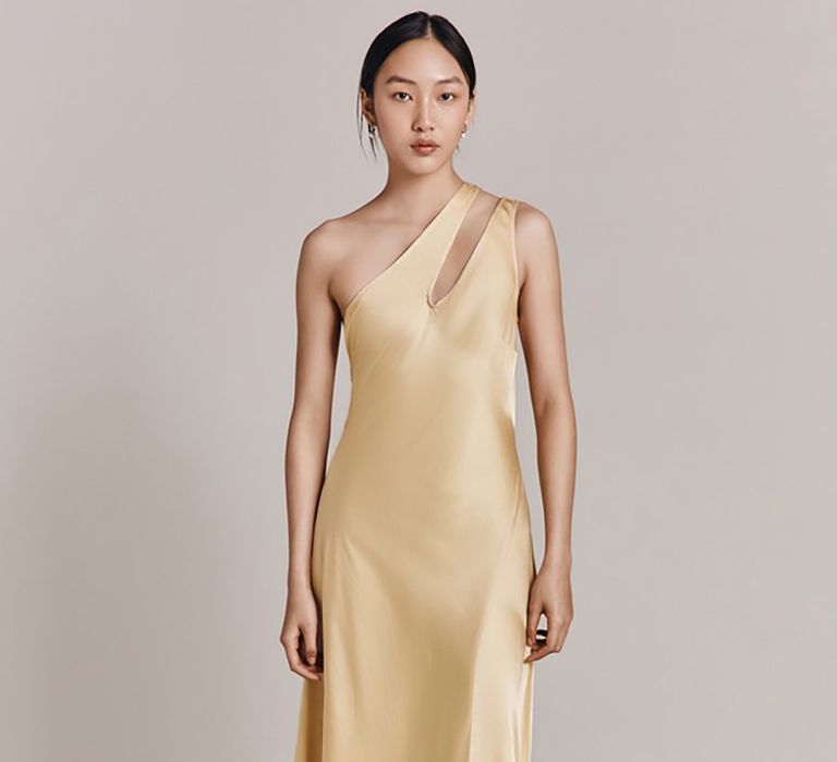 Gold yellow bridesmaid dress from Ghost