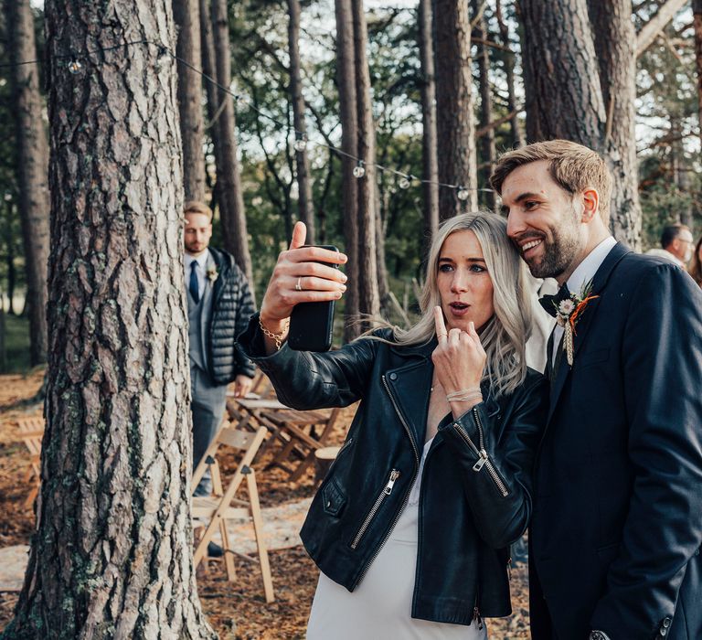 Bride shows off wedding ring with groom on Facetime 