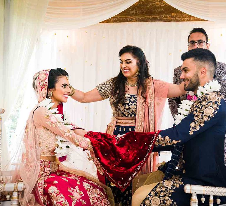 Hindu fusion wedding ceremony at Elmore Court