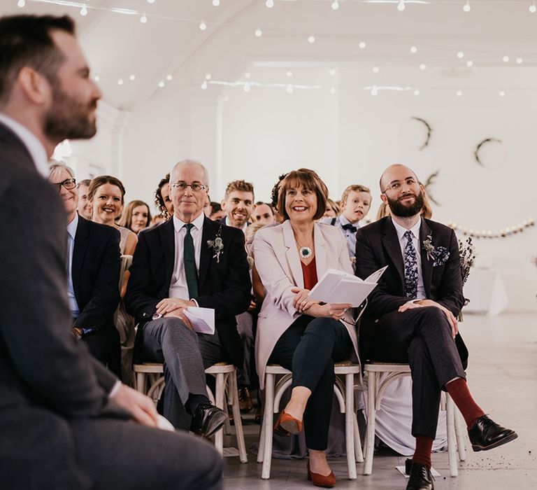 Wedding guests await bride to walk down the aisle at the Core Clapton 