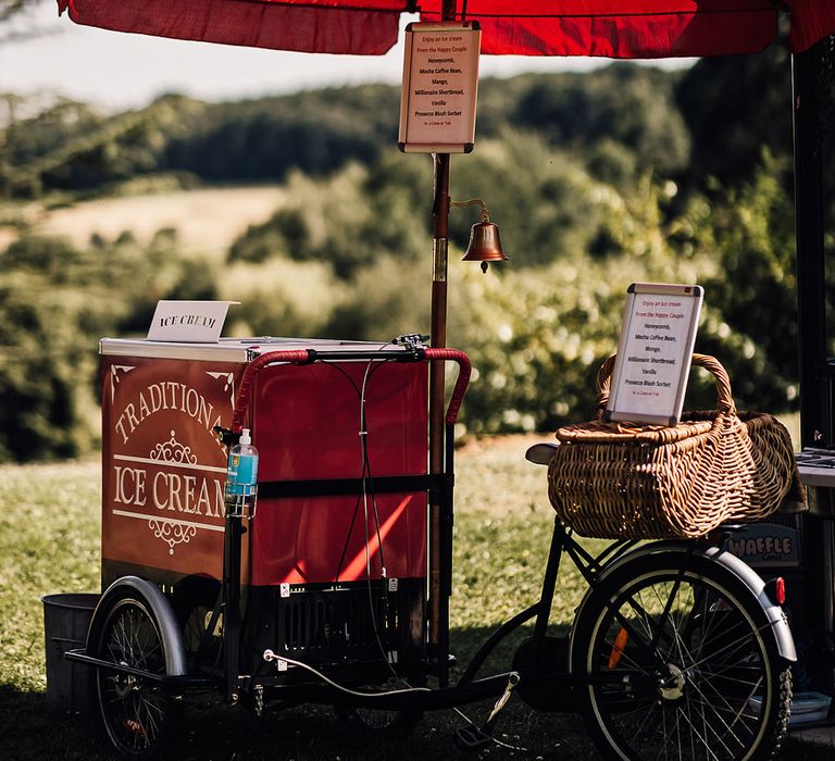 Traditional ice cream van outdoors 