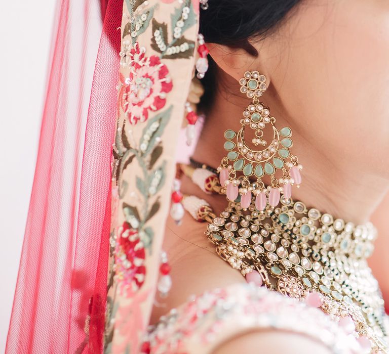 Indian brides wedding earrings 