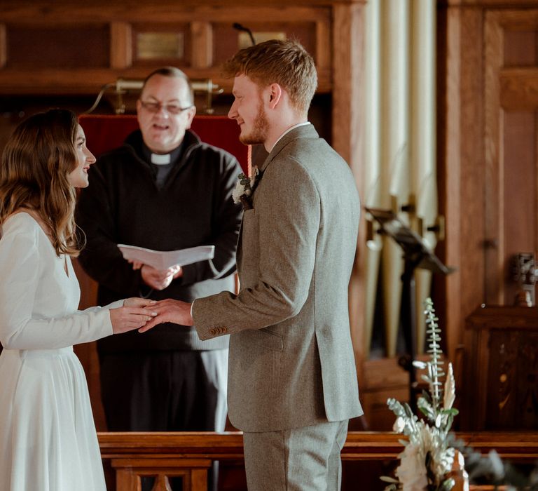 A Methodist wedding ceremony at the groom's family church