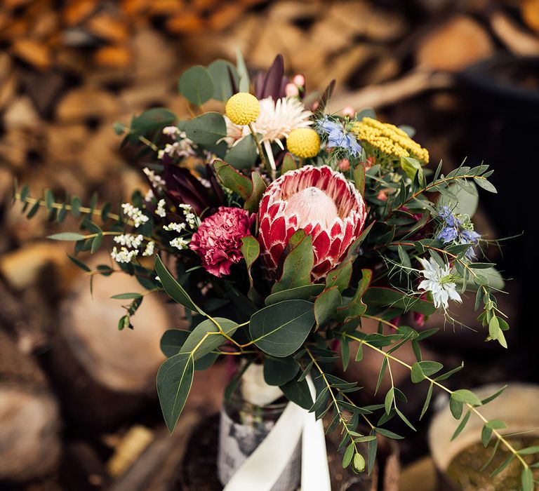 Beautiful wild flower bouquet for bride