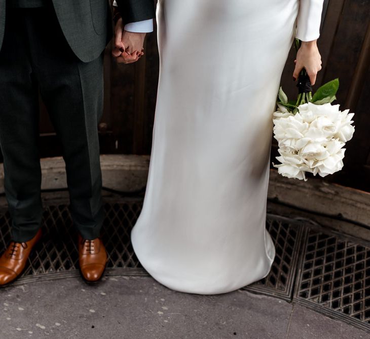 White flower wedding bouquet for bride