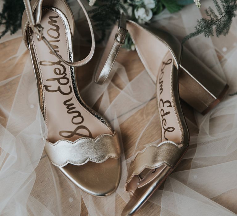 Gold wedding shoes 