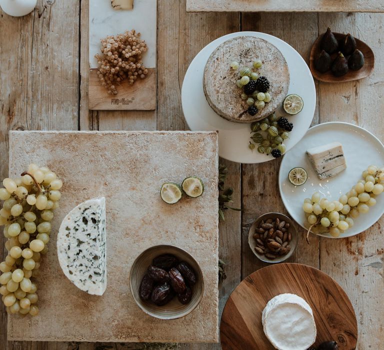 Cheese table flatlay