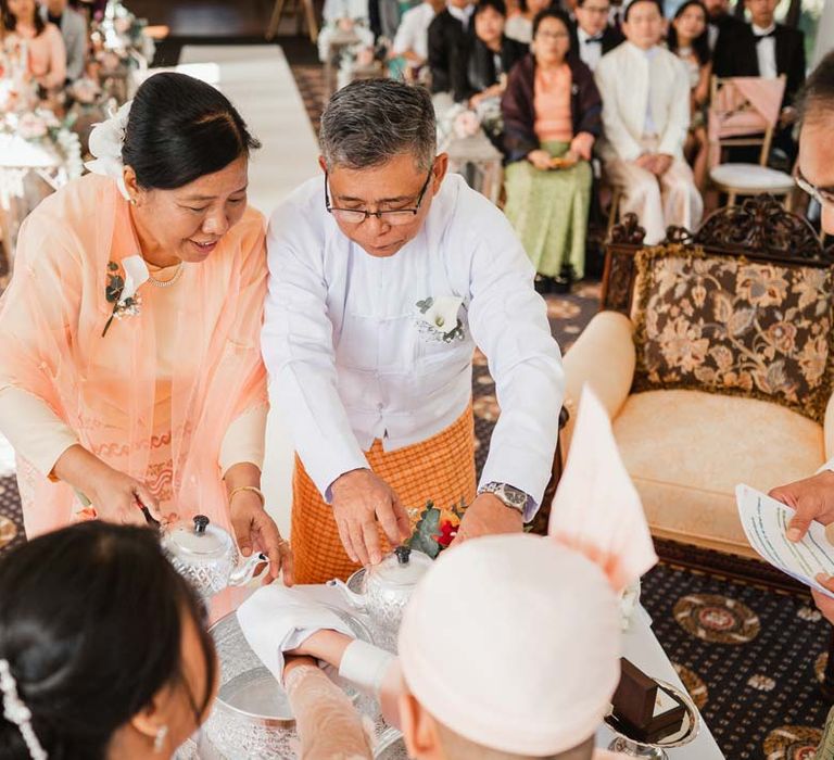 Traditional Burmese wedding traditions for Burmese wedding at Bron Eifion Welsh wedding venue 