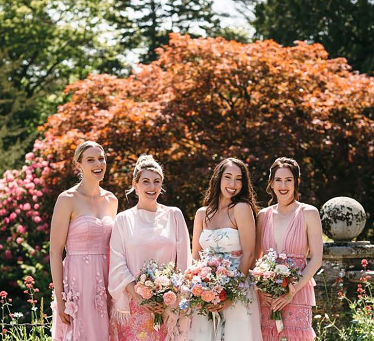 mismatched-pink-bridesmaid-dresses-Freckle-Photography