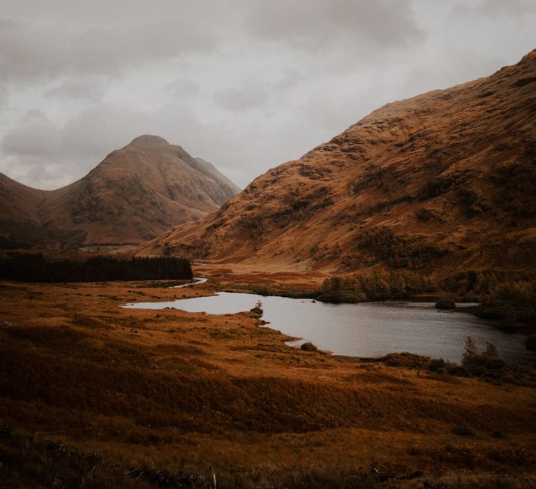 Glencoe Highland Scenery with Lake and Hills