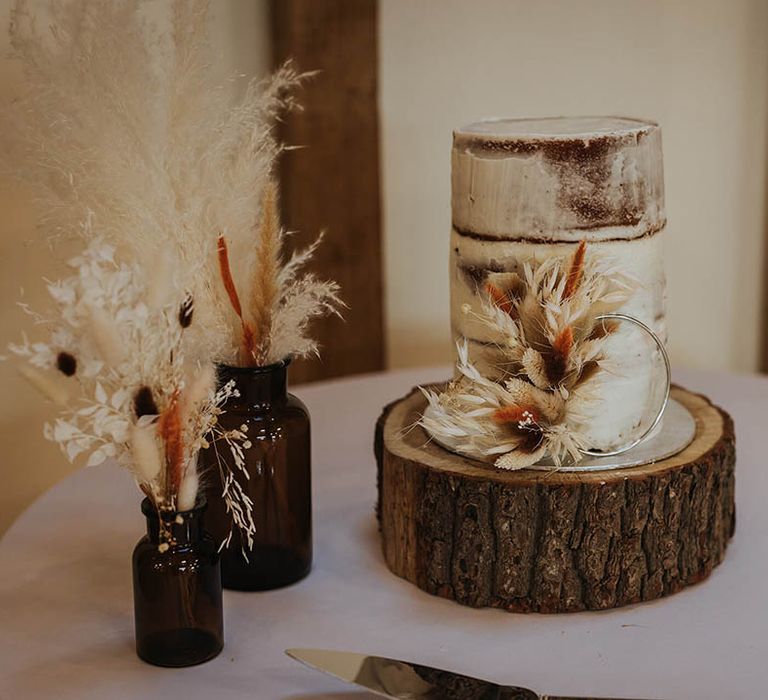 Semi-naked rustic wedding cake