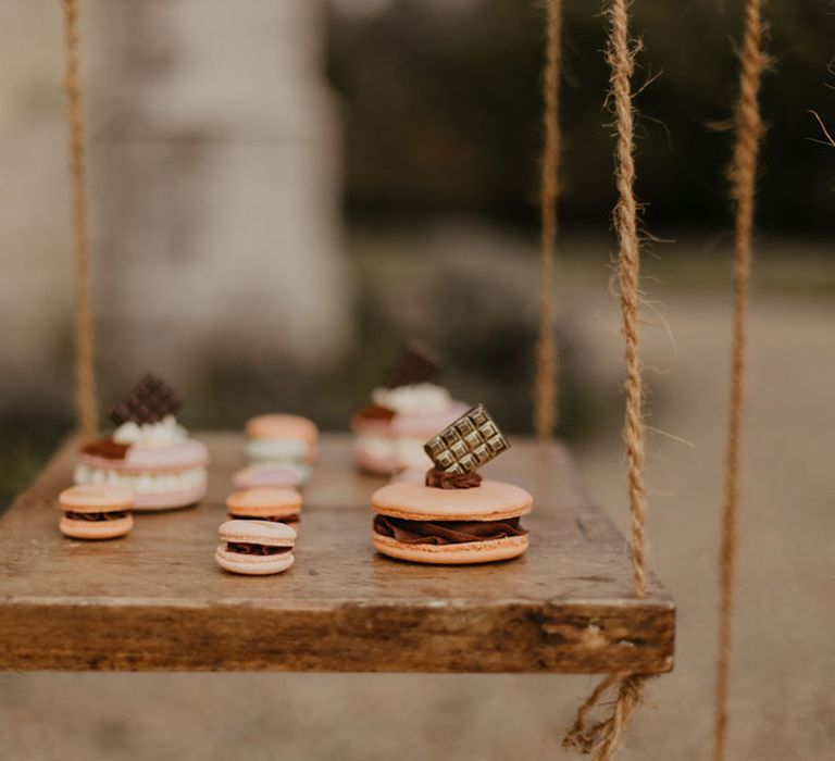 Macaroons on a swing 