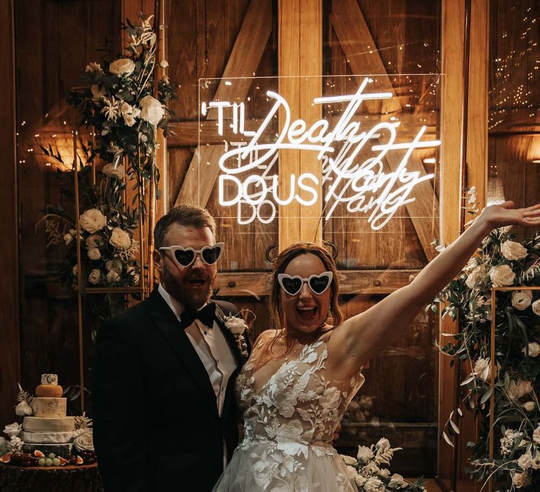 Til death do us party neon wedding sign