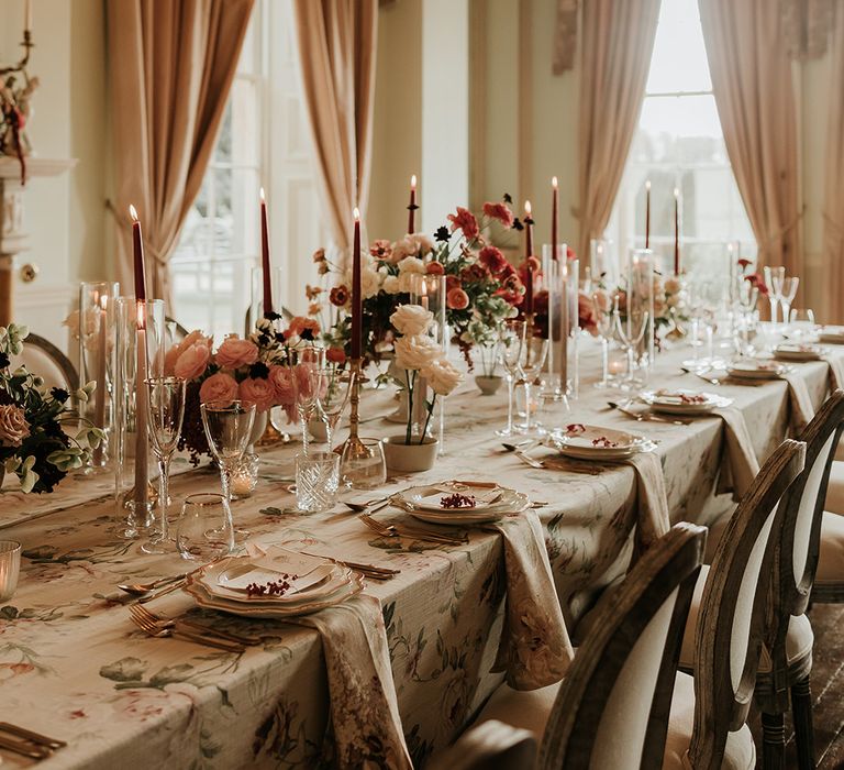 Prestwold Hall country house with chandelier 