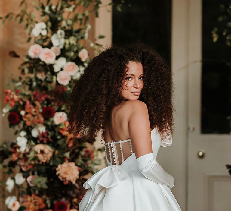 Bride in traditional princess dress for luxury wedding 