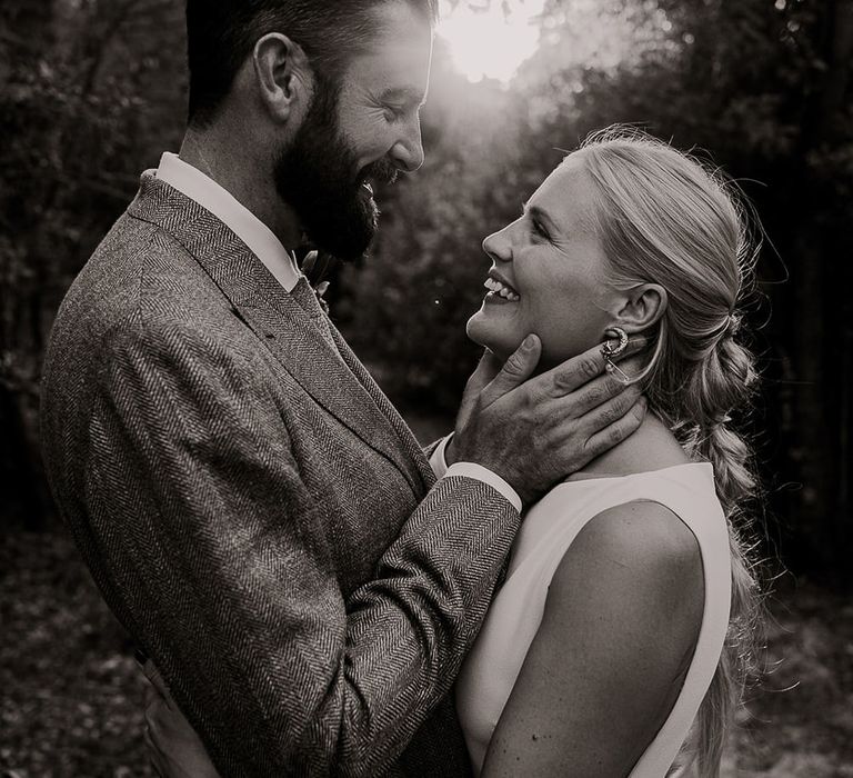 Black and white golden hour portrait by Joy Zamora