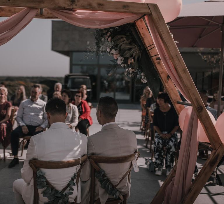 Rooftop wedding at hotel in the Netherlands