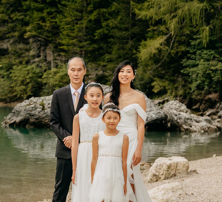 An intimate micro wedding in Italy with only close family members invited 