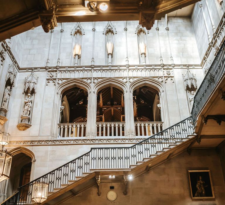 Ashridge House wedding venue in Hertfordshire with traditional luxe and grand decor 