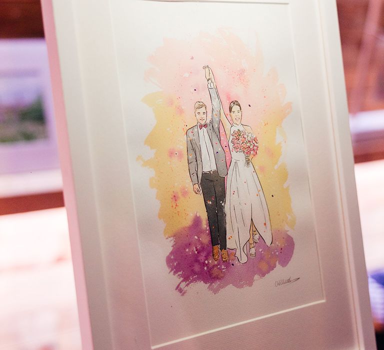 Live wedding illustrator for wedding entertainment 