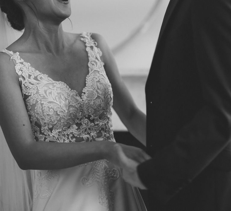 Bride and groom first look portrait by Matt Penberthy Photography