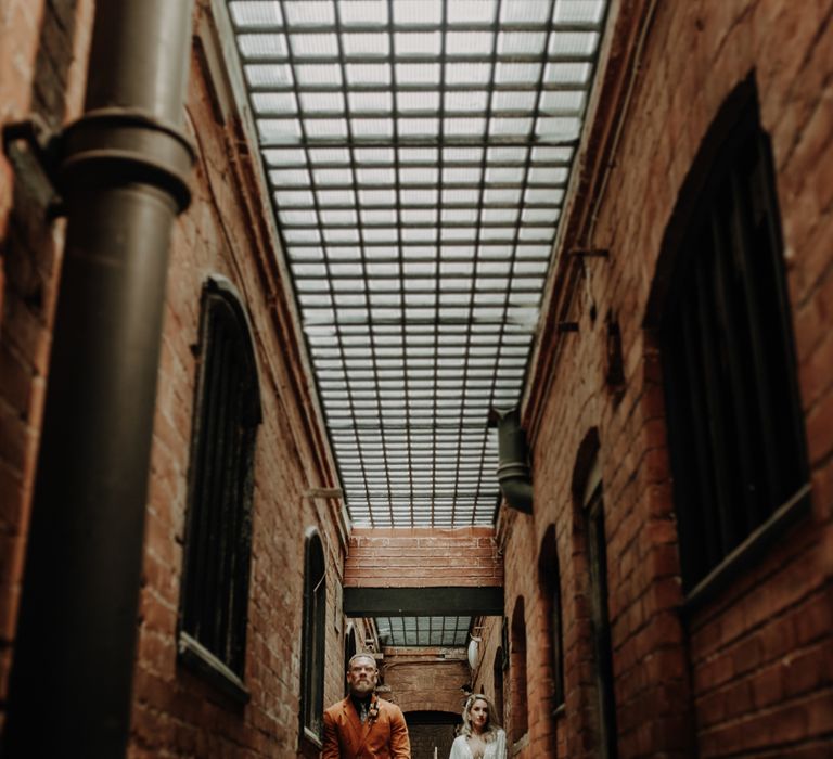 Couple portrait in Victorian building