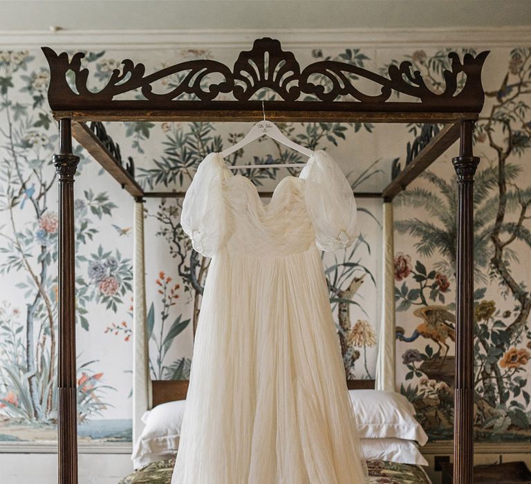 Whimsical wedding dress by Watters for the classic British country house wedding in Dorset 