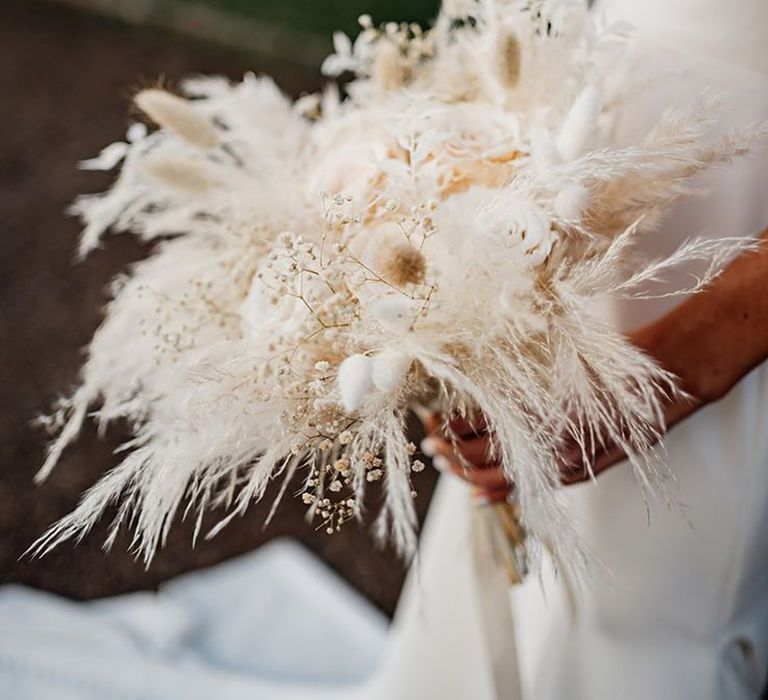 Dried flower pampas grass bouquet