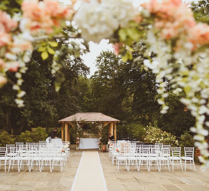 Outdoor intimate wedding ceremony at Pembroke Lodge, Richmond, London 