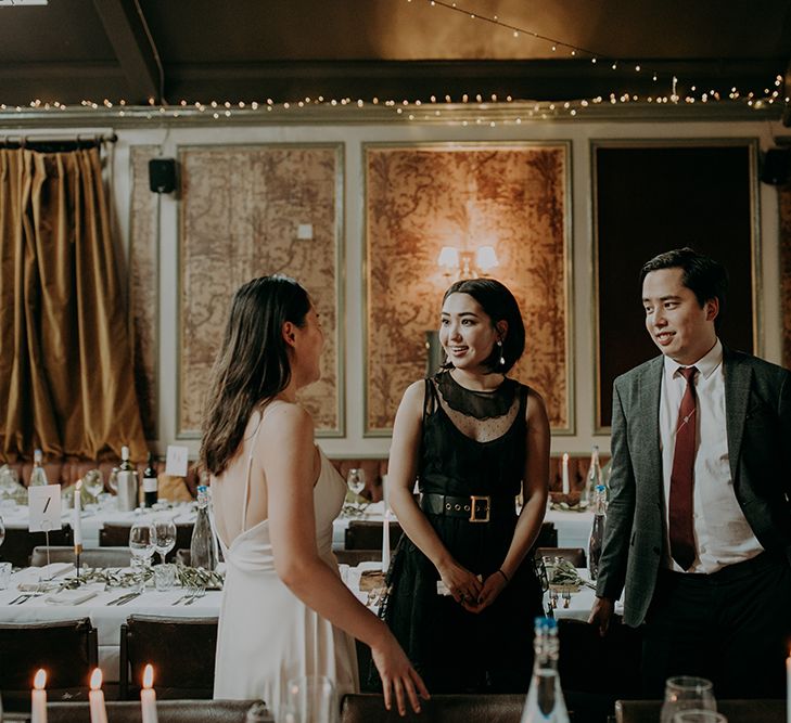 Wedding guests at Balham Bowls Club pub reception